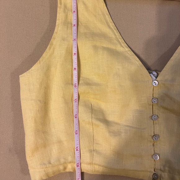 NWOT Madewell Linen Gwen Crop Vest Top Size 10 - Picture 5 of 6